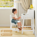 OLAKIDS Table and Chair Set, Toddler Wooden Student Study Desk with Chair Storage Boys Girls 3+ Years Old