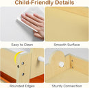 INFANS Kids Table and Chair Set, 4 in 1 Wooden Activity Desk with Reversible Detachable Tabletop