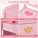 Olakids Kids Vanity Set, 360° Swivel Mirror, Storage & Adjustable Shelves, Table Chair for Girls 3+