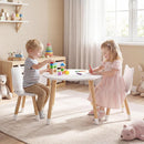 Olakids Kids Table and Chair Set, Toddler 3-Piece Round Desk for Playing Eating Drawing Reading Art Crafts