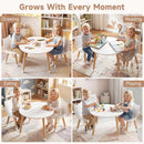 Olakids Kids Table and Chair Set, Toddler 3-Piece Round Desk for Playing Eating Drawing Reading Art Crafts