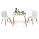 OLAKIDS Table and Chair Set, Wooden Toddler 3-Piece Desk for Playing Eating Drawing Reading Art Crafts
