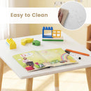 OLAKIDS Table and Chair Set, Wooden Toddler 3-Piece Desk for Playing Eating Drawing Reading Art Crafts