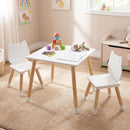 OLAKIDS Table and Chair Set, Wooden Toddler 3-Piece Desk for Playing Eating Drawing Reading Art Crafts