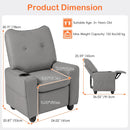 OLAKIDS Toddler Lounge Chair PU Leather Toddler Reclining Couch for Children Boys Girls