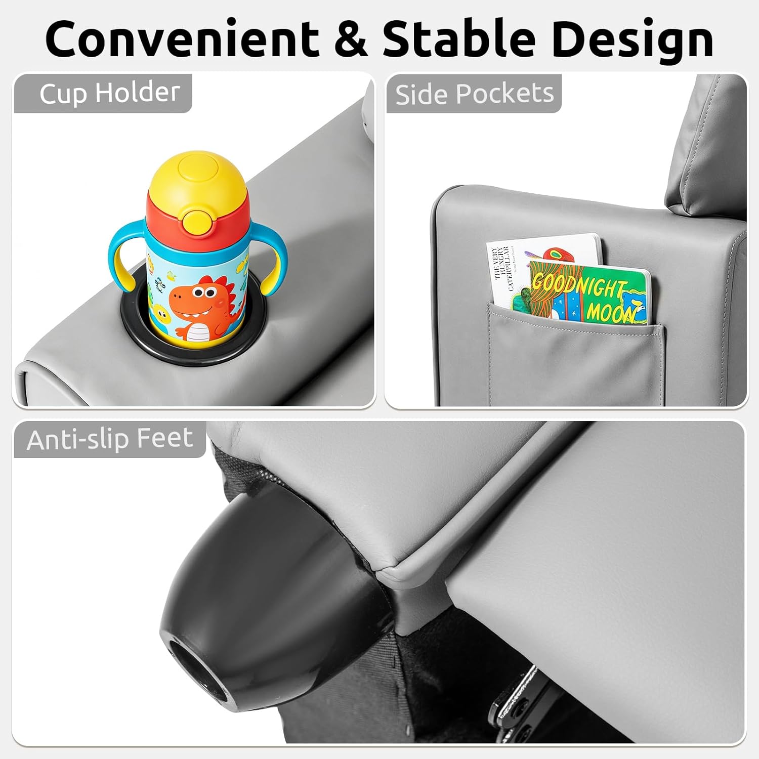 OLAKIDS Kids Recliner, Toddler Lounge Chair with Adjustable Backrest Footrest
