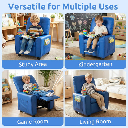 OLAKIDS Kids Recliner, Toddler Lounge Chair with Adjustable Backrest Footrest