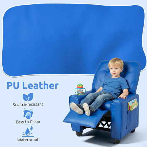 OLAKIDS Kids Recliner, Toddler Lounge Chair with Adjustable Backrest Footrest