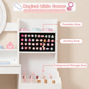 OLAKIDS Kids Vanity with Lights & Mirror, Princess Makeup Desk and Chair Set for Girls 4–9