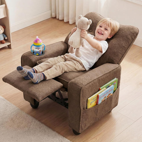 OLAKIDS Kids Recliner, Toddler Lounge Chair with Adjustable Backrest Footrest