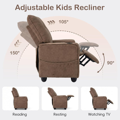 OLAKIDS Kids Recliner, Toddler Lounge Chair with Adjustable Backrest Footrest
