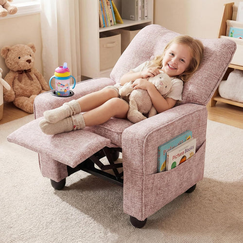 OLAKIDS Kids Recliner, Toddler Lounge Chair with Adjustable Backrest Footrest