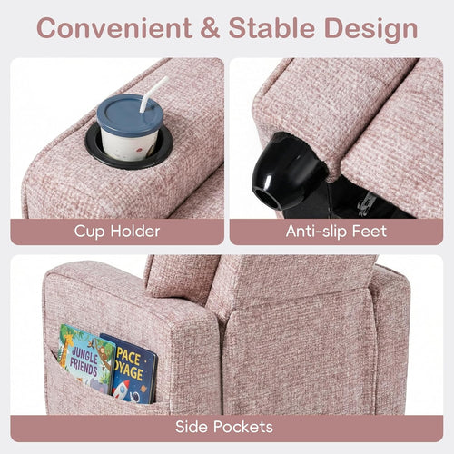 OLAKIDS Kids Recliner, Toddler Lounge Chair with Adjustable Backrest Footrest