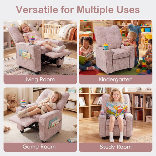 OLAKIDS Kids Recliner, Toddler Lounge Chair with Adjustable Backrest Footrest