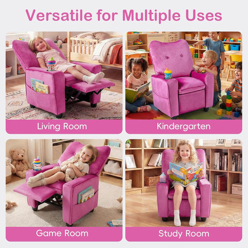 OLAKIDS Kids Recliner, Toddler Lounge Chair with Adjustable Backrest Footrest