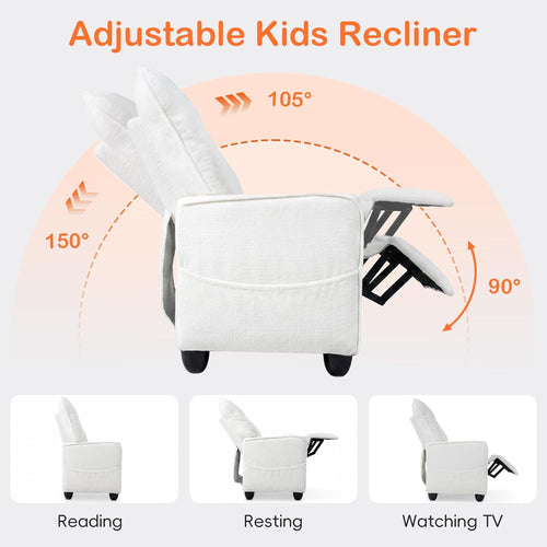 OLAKIDS Kids Recliner, Toddler Lounge Chair with Adjustable Backrest Footrest