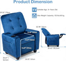 OLAKIDS Kids Recliner, Toddler Lounge Chair with Adjustable Backrest Footrest Cup Holder Side Pockets