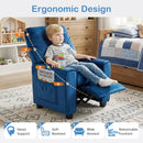 OLAKIDS Kids Recliner, Toddler Lounge Chair with Adjustable Backrest Footrest Cup Holder Side Pockets