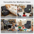 OLAKIDS Kids Recliner, Toddler Lounge Chair with Adjustable Backrest Footrest Cup Holder Side Pockets