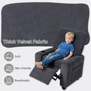 OLAKIDS Kids Recliner, Toddler Lounge Chair with Adjustable Backrest Footrest Cup Holder Side Pockets