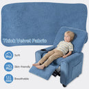 OLAKIDS Kids Recliner, Toddler Lounge Chair with Adjustable Backrest Footrest Cup Holder Side Pockets