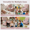 OLAKIDS Kids Recliner, Toddler Lounge Chair with Adjustable Backrest Footrest Cup Holder Side Pockets