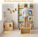 Olakids Montessori Weaning Table & Chair Set, Height Adjustable, with Blackboard & 2 Chairs, for Toddlers 1-3