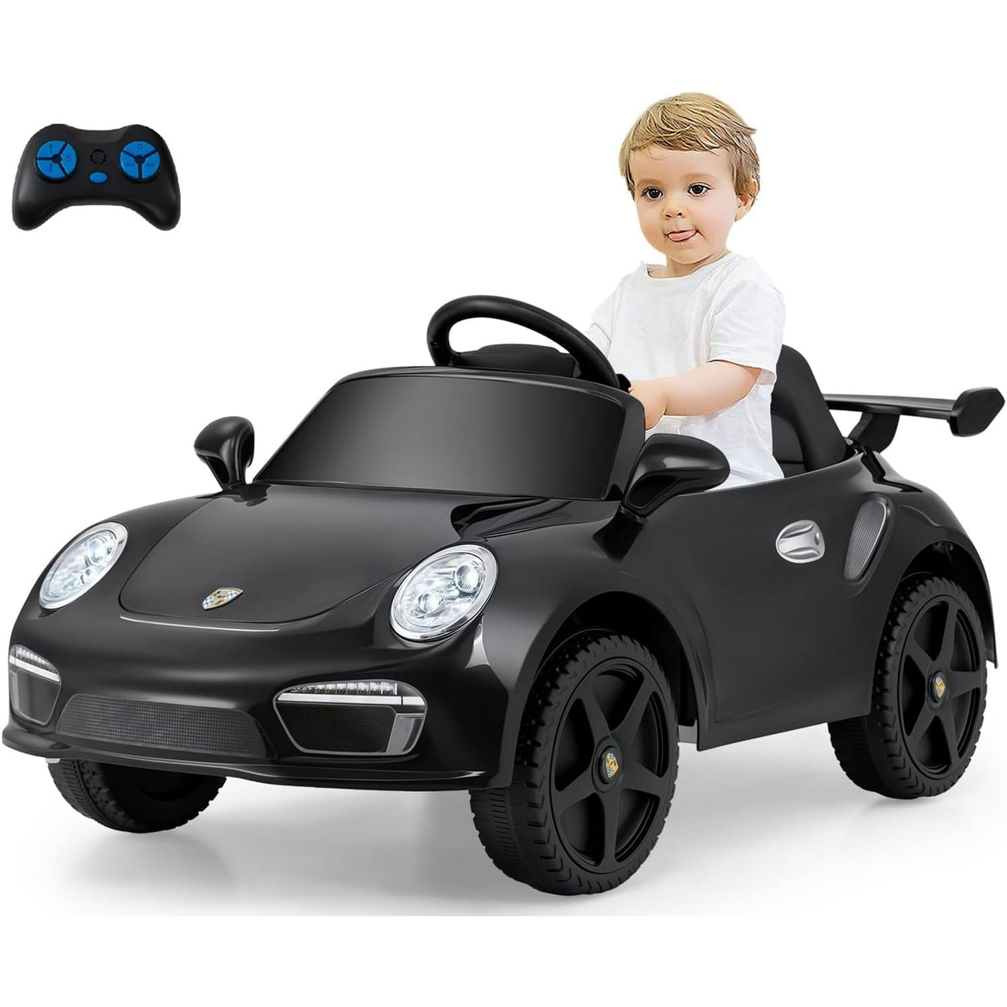 OLAKIDS Licensed Porsche 12V Pink Ride on Car  Electric Vehicle Battery Powered with Remote Control