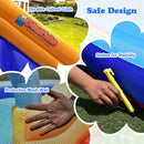 OLAKIDS 14FT Shark Inflatable Water Slide, Bouncy Castle with Splash Pool, Climbing Wall & Water Gun, Includes Carry Bag & Stakes
