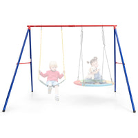 OLAKIDS Swing Stand, 550 lbs Heavy Duty Metal Swing Frame, Extra Large A-Frame Swing Stand for Kids and Adult
