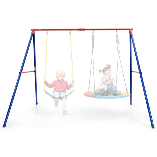 OLAKIDS Swing Stand, 550 lbs Heavy Duty Metal Swing Frame, Extra Large A-Frame Swing Stand for Kids and Adult