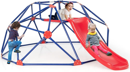 Olakids Climbing Dome with Slide Climb Structure Backyard Playground Center Equipment for Toddlers