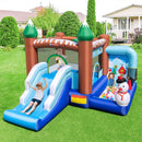 OLAKIDS Christmas Snowman Inflatable Bounce House, Jumping Castle with Slide, Ball Pit, Basketball Rim & Obstacle Course, 680W Blower & Carry Bag