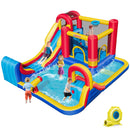 OLAKIDS Inflatable Water Slide 8 in 1 Bounce House Water Park with 2 Slides Splash Pools (Without Blower)