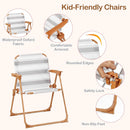 Olakids Kids Picnic Table, Outdoor Toddler Patio Furniture Set with 2 Folding Chairs Adjustable Foldable Umbrella for Garden Backyard Beach