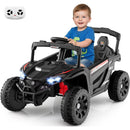 OLAKIDS 12V Ride on Car UTV, Electric Off-Road Truck with Remote Control, Lockable Doors, Safety Belt, Horn, Music, Lights, 4 Wheeler Toys for Kids Toddlers Aged 3+ Years