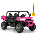 OLAKIDS 2 Seater Ride On UTV, 12V Kids Electric Vehicle Dump Truck