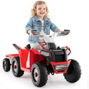OLAKIDS 6V Kids ATV with Removable Trailer, Forward Backward Function, Widened & Wear-Resistant Wheels, Ride On Toy for Toddlers