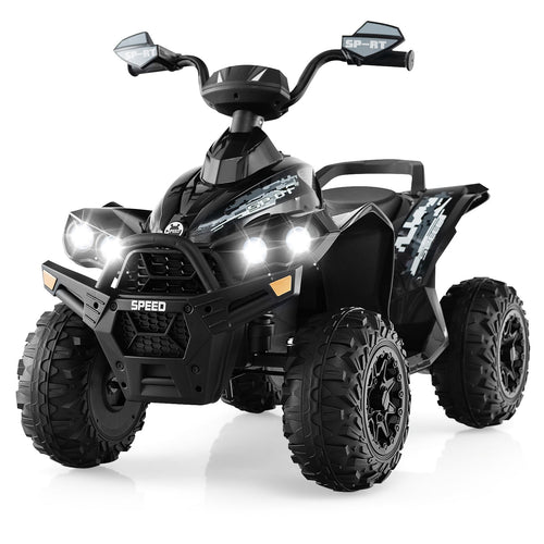 OLAKIDS Kids Ride on ATV, 12V 4 Wheeler Quad Toy Vehicle for Kids Over 3 Years Old
