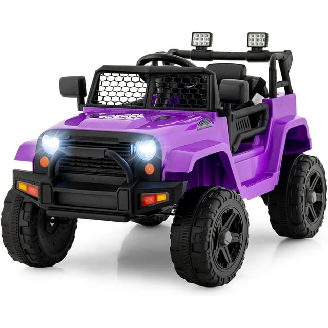 OLAKIDS 12V Electric Vehicle Car with Remote Control, Toddlers Battery Powered Toy with 2 Speeds, Spring Suspension