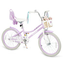 Olakids Girls Bike 12-18 Inch with Doll Seat Training Wheels Basket Dual Brakes, 20 Inch Without Training Wheels