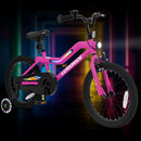 OLAKIDS Kids Bike with LED Lights & Training Wheels, Adjustable Bicycle for Toddlers