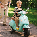 OLAKIDS Licensed 12V Vespa Scooter Kids Motorcycle with Training Wheels