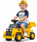 OLAKIDS Licensed Cat Ride on Car, 6V Dump Truck Battery Powered Construction for Kids Toddler Age 1.5-3