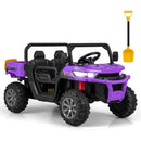 OLAKIDS 2 Seater Ride On UTV, 12V Kids Electric Vehicle Dump Truck