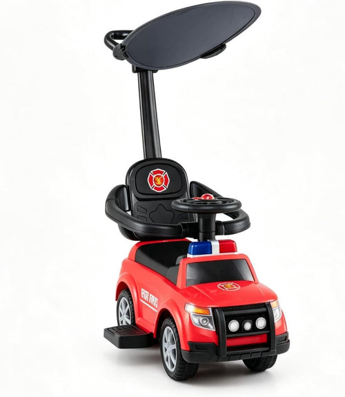 OLAKIDS 4 in 1 Push Car for Toddlers, Kids Ride on Toys Outdoor for Boys Girls 1-3, Black