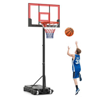 OLAKIDS Basketball Hoop Outdoor, Portable 3.3-7 FT Height Adjustable Goal System