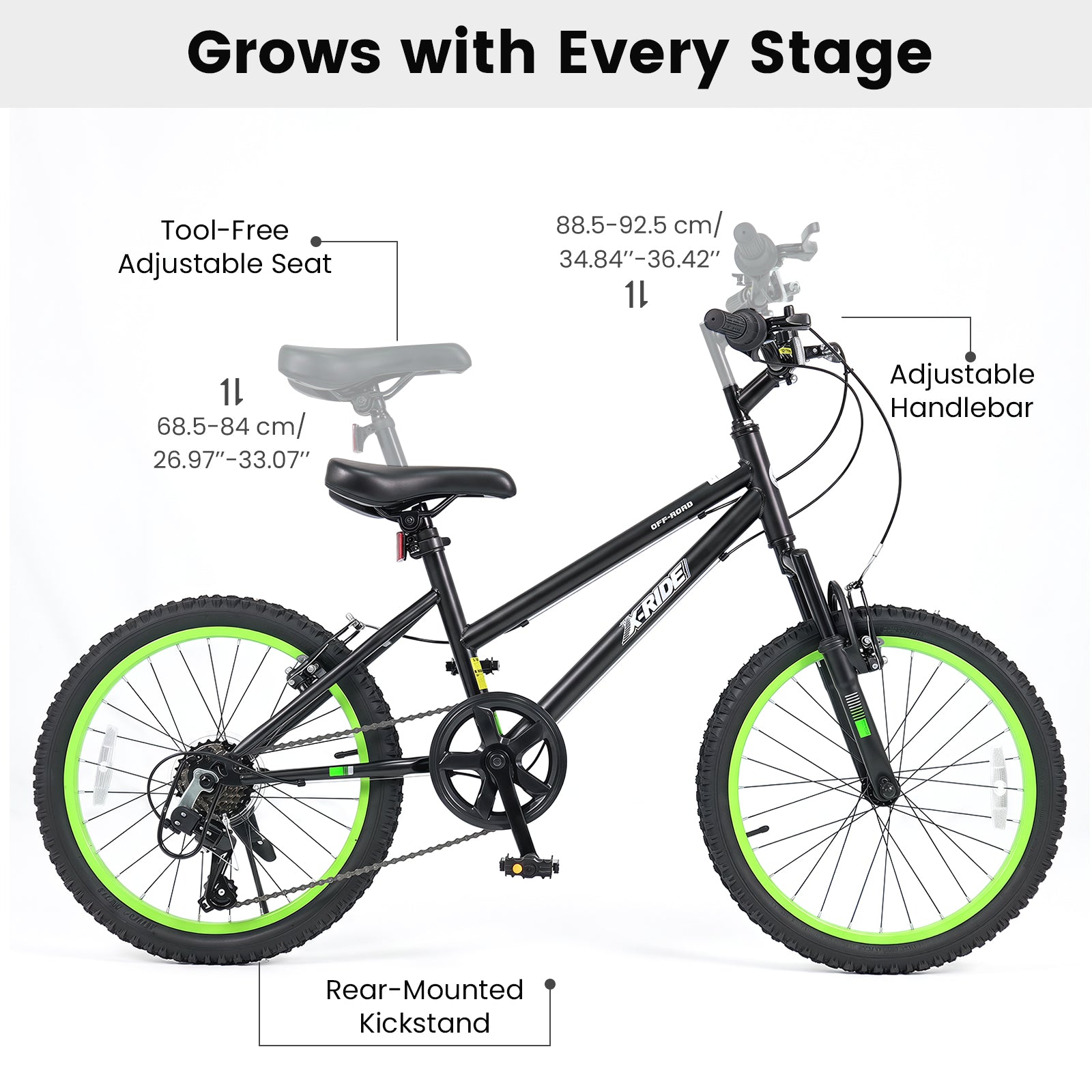 Olakids Kids Mountain Bike, 20 24 Inch Girls Boys Bicycle
