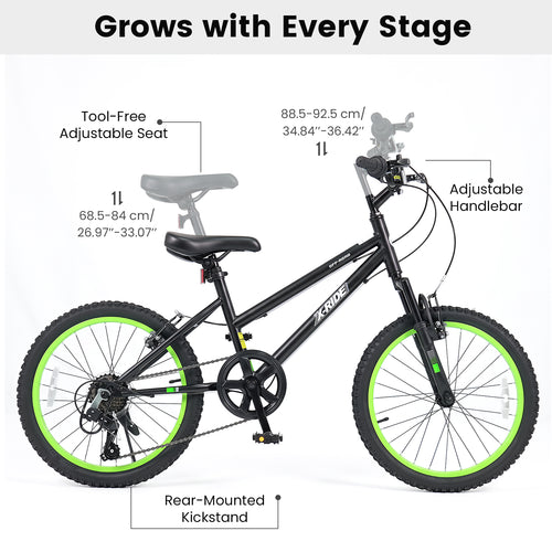 Olakids Kids Mountain Bike, 20 24 Inch Girls Boys Bicycle