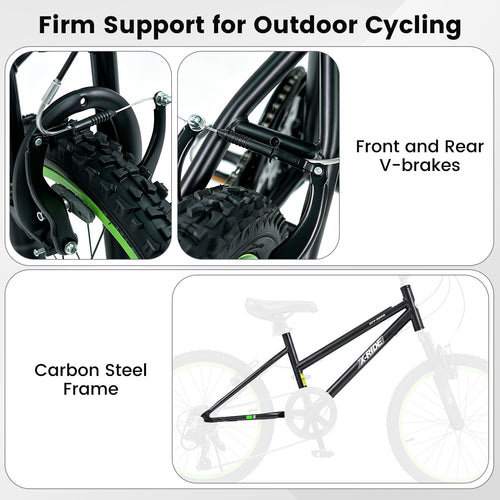 Olakids Kids Mountain Bike, 20 24 Inch Girls Boys Bicycle